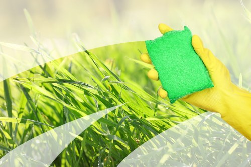 Professional cleaner in Brompton working in a modern home