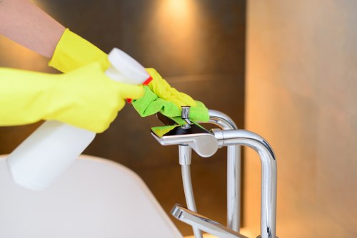 Bathroom descaling and sanitizing in Brompton tenancy cleaning