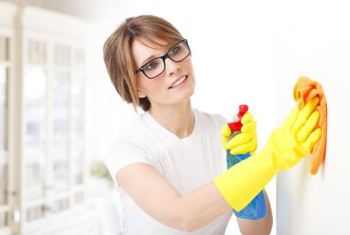 Deep cleaning a Brompton kitchen during move out service