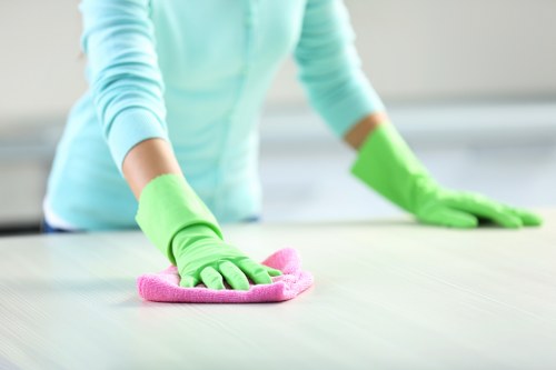 Clean meeting room maintained by office cleaners in Brompton